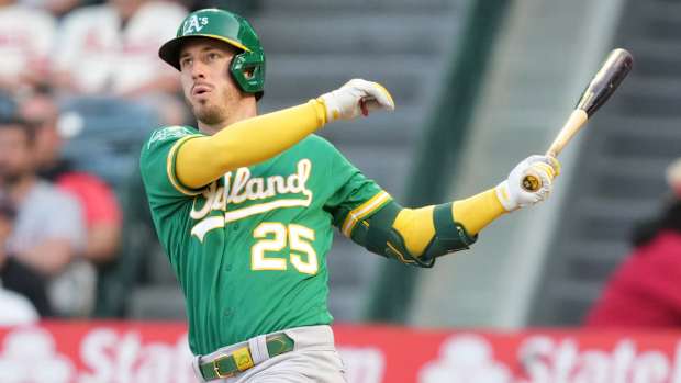 Oakland Athletics outfielder Brent Rooker